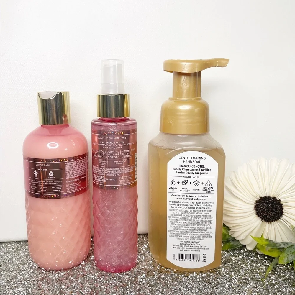 Bath and Body Works Champagne Toast Gift Set Spring Summer Fruity Body Care NWT